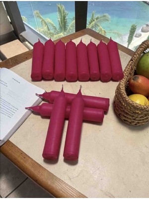 İV BLUE PURPLE Iv Blue Purple 12'li Fuşya Pembesi Small Bakkal Mumu