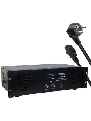 Magicvoice MV-2400 2X400 Watt 4-8 Ohm -100 V 19 Rack Hat Trafolu Power Anfi