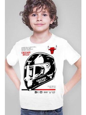 Rock&roll Chicago Racing Kısa Kollu Beyaz Erkek Çocuk Tişört