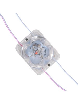 PM-14717 12 Volt 2 Watt Karışık (R+B) Yanıp Sönen Çakar 4333-3030 Modül LED 43X33X28MM
