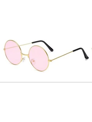Vipfoni Retro Yuvarlak Küçük Metal Çerçeve  Hippi Çocuk Güneş Gözlüğü