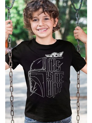 Rock&roll Kaskda Yoda Kısa Kollu Siyah Erkek Çocuk Tişört