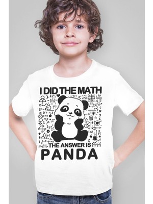 Rock&roll Panda Cevabı Kısa Kollu Beyaz Erkek Çocuk Tişört