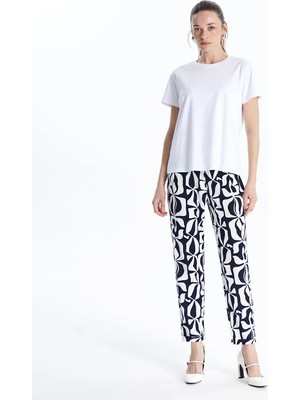 Lc Waikiki Yeni Sezon Beli Lastikli Desenli Kadın Pantolon