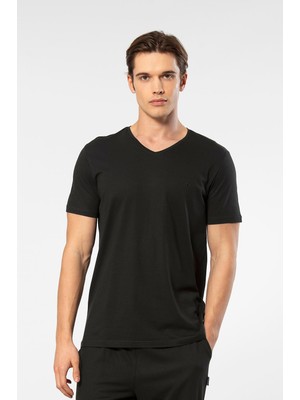 Cacharel Erkek V Yaka T-Shirt 2170/Siyah