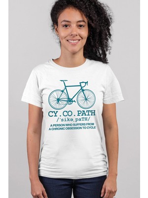 Rock&roll Bisiklet Hastası Kısa Kollu Beyaz Kadın Tişört