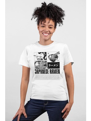 Rock&roll Japon Noodle Kısa Kollu Beyaz Kadın Tişört