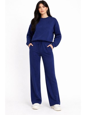 Balenbi Oversize Bisiklet Yaka Basic Modal Kadın Takım 1206 - Form Serisi