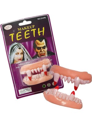 Mustran Çift Damak Yumuşak Vampir Dişleri 1 Çift