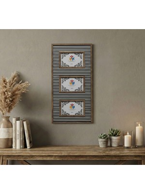 Hanem Çerçeve 3'lü 10X15 cm Fotoğraf Çerçevesi & Ahşap Mdf 3'lü Kolaj