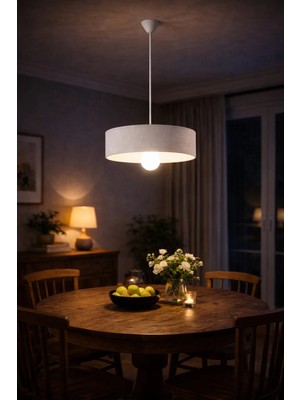 bebekokusu Beton Görünümlü , Modern , Vegan , Toz Tutmayan Salon, Mutfak, Oturma Odası Için Oval Lüks Avize