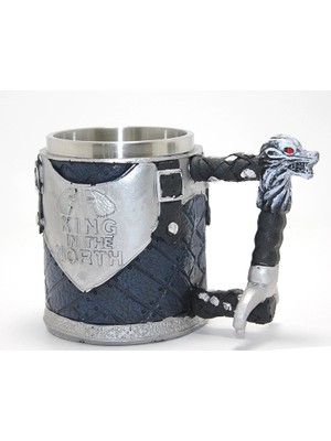 Eco Port Game Of Thrones King In The North 3D Kabartmalı Çelik Kupa Bardak ALK4367