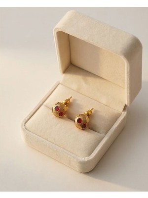 Silver Rüyalar Top Taşlı Küpe