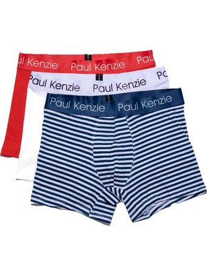 Paul Kenzie 3'lü Erkek Boxer - Marine