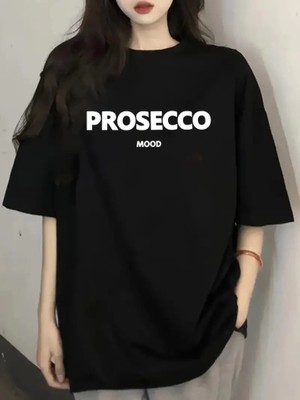 Beruflic Baskılı Oversize Bisiklet Yaka Tshirt