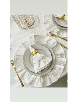 Hobizer Tekstil Amerikan Servis Fırfırlı Supla 40X40CM