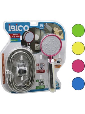 Nemere Vakumlu - Krom  Lüks Duş Seti Duş Başlık=5 Mod=fonksiyon Örgülü Hortum=1.5mt Mafsal=3 Kadem
