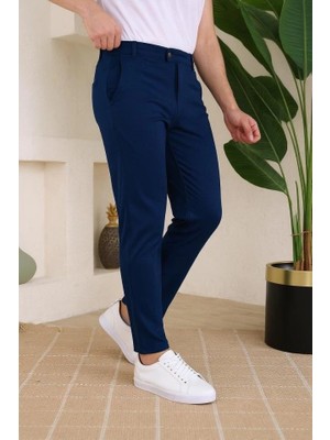 Beruflic Erkek Slim Fit Likralı Bilek Boy Dilli Kumaş Pantolon