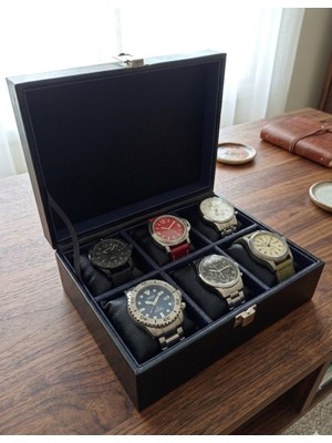 Alpinkutu  6 Lı Bölmeli Saat Takı Kutusu