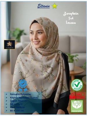 Eyfel Pamuklu Soft Özel Seri Şal (Etnik & Çiçekli Desen, Orjinal, Tesettür Giyim, Yeni Koleksiyon)