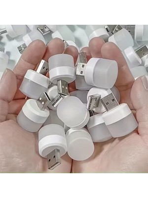 Nemere USB Mini Top LED 10’lu Aydınlatma Seti – Beyaz Renkli Gece Lambası, Enerji Tasarruflu Mikro Le