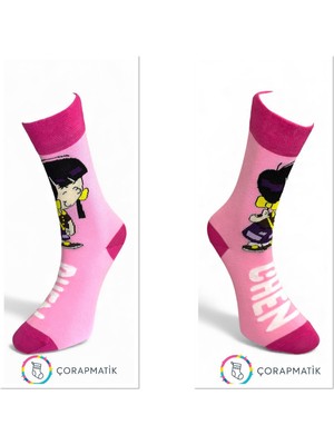 Çorapmatik Chen Çizgi Film Karakteri Renkli Soket Çorap