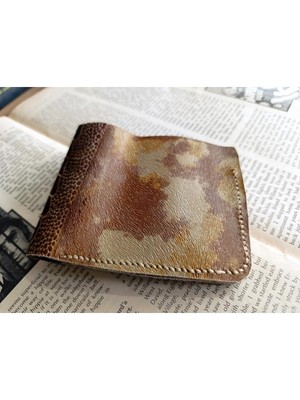 Mahfuz Gerçek Deri Tamamen El Emeği Cüzdan 22CM*8CM * 1 Kağıt Para Alanı 4 Kart Bölmesi Dak5