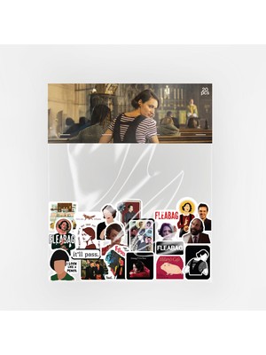 Baprile Fleabag Sticker Paketi 20 Parça Kaliteli Su Geçirmez Etiket Seti