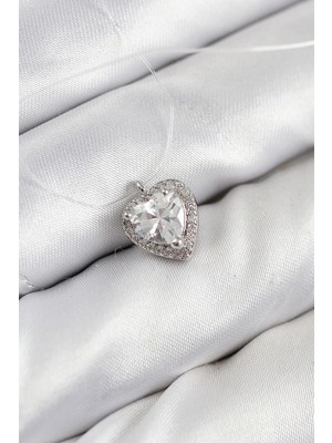 Inure Jewelry Misineli Kalp Model Gümüş Renk Hayalet Kolye