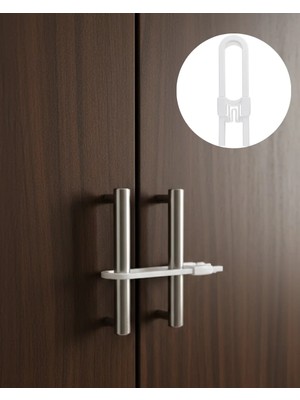 4 Adet Dolap Kapak Kilidi Ev Içi Güvenlik Için Pratik Koruma Seti Midastech