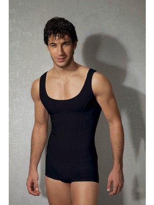 Doreanse Erkek Modal Pamuklu Kare Yaka Atlet 2255 Siyah