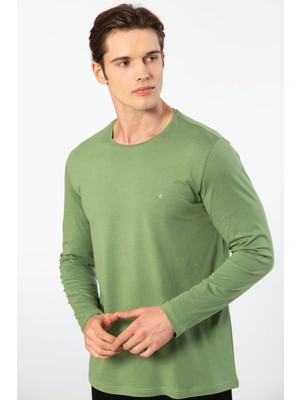 Cacharel Erkek Modal Pamuk Bisiklet Yaka T-Shirt