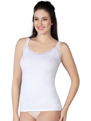 Beyaz Mı Emay 1411 Modal Cotton Dantelli Atlet