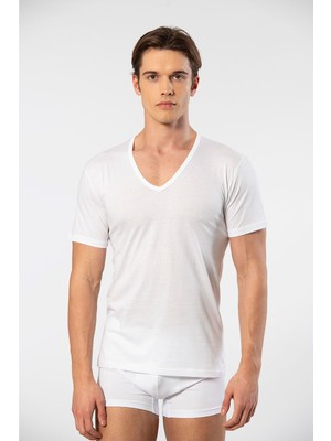 Türen Erkek Modal V Yaka Fanila