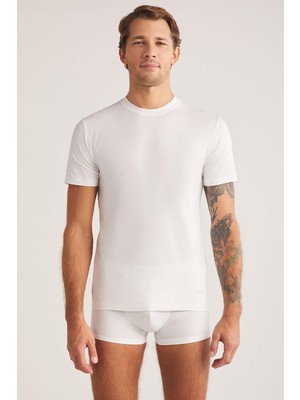 Kom James 2'li Modal Yuvarlak Yaka T-Shirt