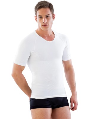 Beyaz Mı Emay E1010 Yarım Kol Erkek Korse Atlet
