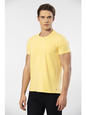 Cacharel Erkek Bisiklet Yaka Likrali T-Shirt