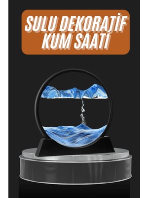 Dekoratif Sulu Kum Saati Ofis Masa Üstü Ev Yuvarlak Kum Saati Midastech