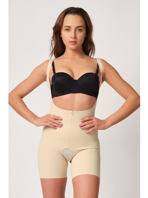 Ten Mı Emay 2834 Göğsü Açık Ferumalı Tül Popo Boy Lazer Korse