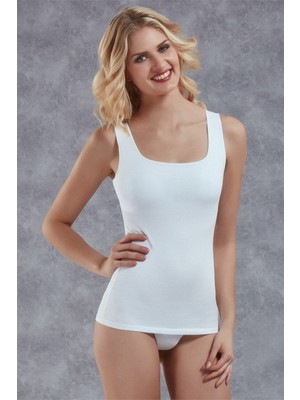 Doreanse Kadın Modal Geniş Yaka Kaplı Kalın Askılı Atlet 9399