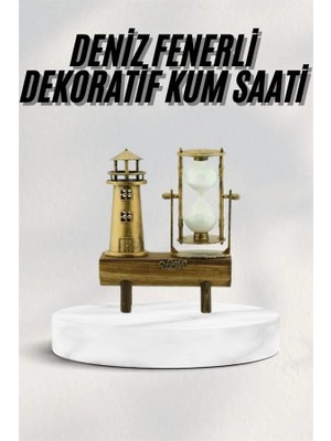 Hediyelik Kum Saati Retro Dekoratif Deniz Feneri Kum Saati Midastech