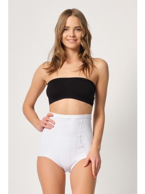 Beyaz Mı Emay 2931 Karın Balen Destekli Slip Lazer Korse