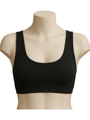 Siyah Mı Emay 1816 6'lı Pedli Kalın Askılı Alıştırma Sütyeni