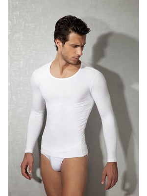 Doreanse Erkek Modal Geniş Yaka Uzun Kol T Shirt 2955