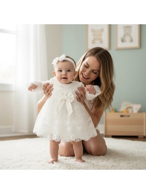 Ürünya 3-12 Ay Kız Bebek Tüllü Elbise