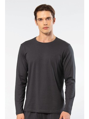 Cacharel Erkek Modal Pamuk Bisiklet Yaka T-Shirt
