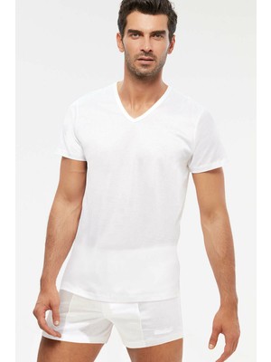 Kom Elite Merserize V Yaka T-Shirt