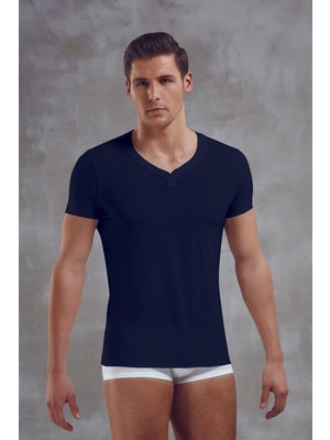Doreanse Erkek Micro Modal Bisiklet Yaka Kısa Kol T Shirt 2860 Lacivert