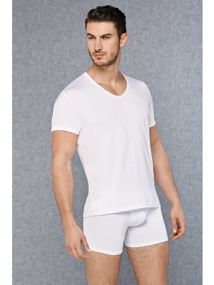 Doreanse Erkek Micro Modal V Yaka Kısa Kol T Shirt 2865
