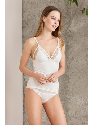 Pierre Cardin Penye Atlet Külot Kadın Iç Çamaşırı Takımı 375 Ekru